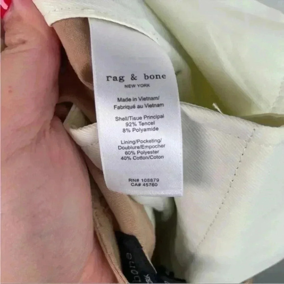 Rag & Bone Tan Dark Khaki Ivy Wide Leg Ankle Length Culotte Pant - Picture 10 of 10